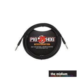 Pig Hog PTRS10 1/4" TRS Straight Instrument Cable - 10' Black (10 ft.)