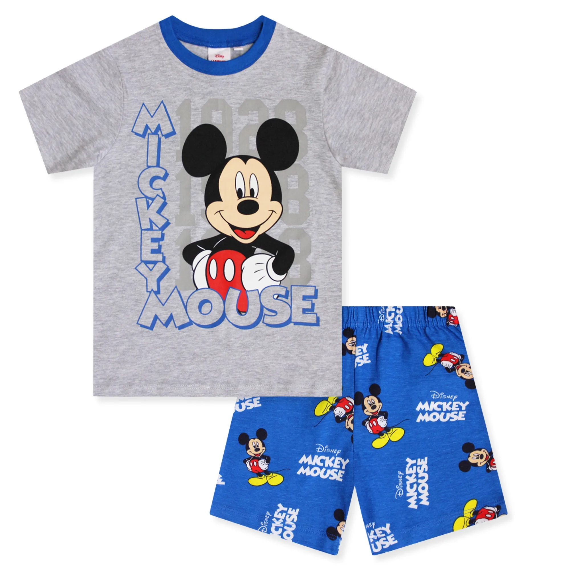 Pigiama bambino Disney Mickey Mouse maglia e pantalone corto estivo cotone 6580