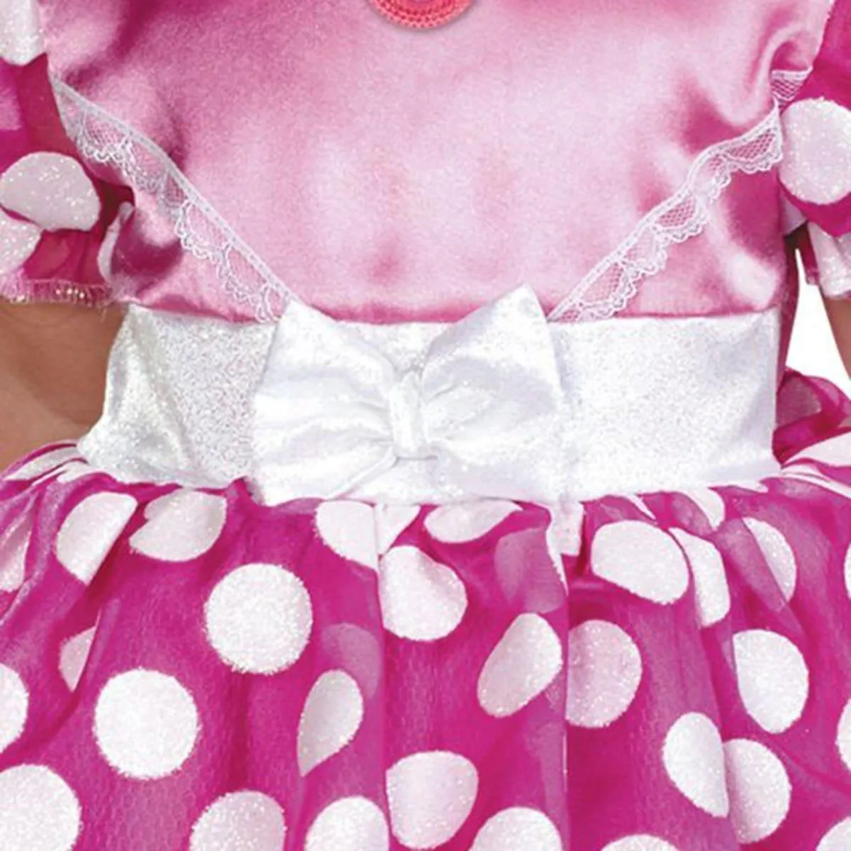 Pink Minnie Classic Costume for Toddlers, Pink and White Dress with Headband