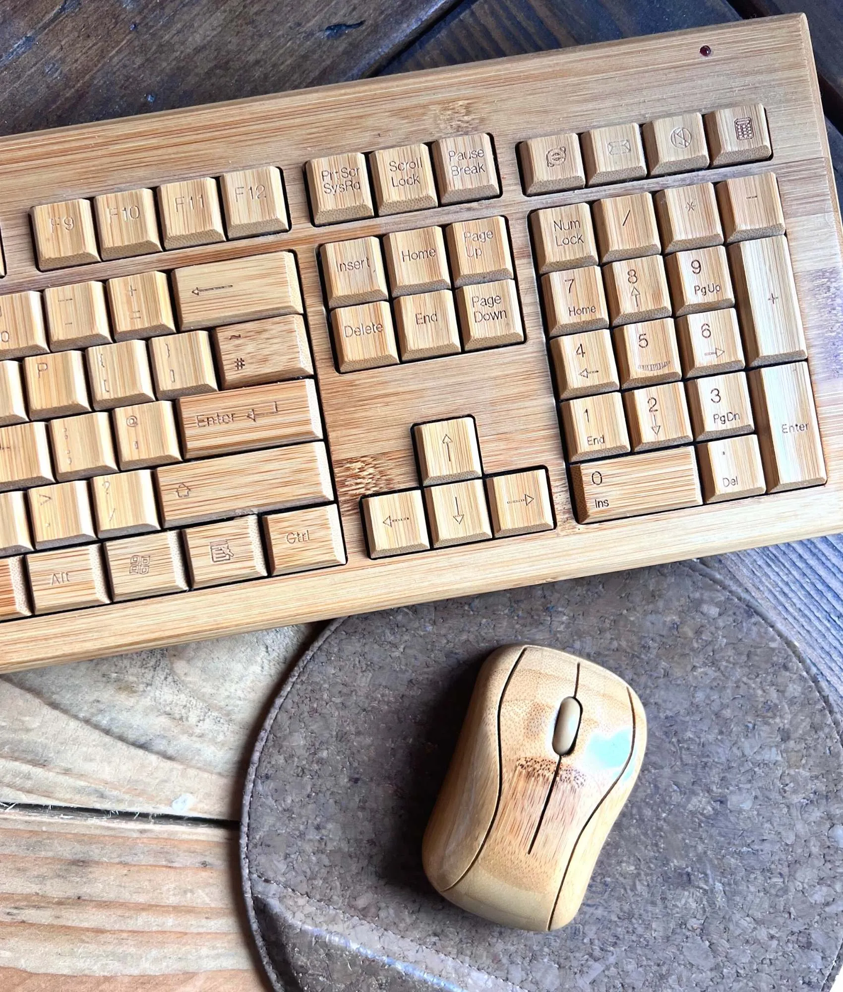 Plastic Freedom Bamboo Keyboard & Mouse Set