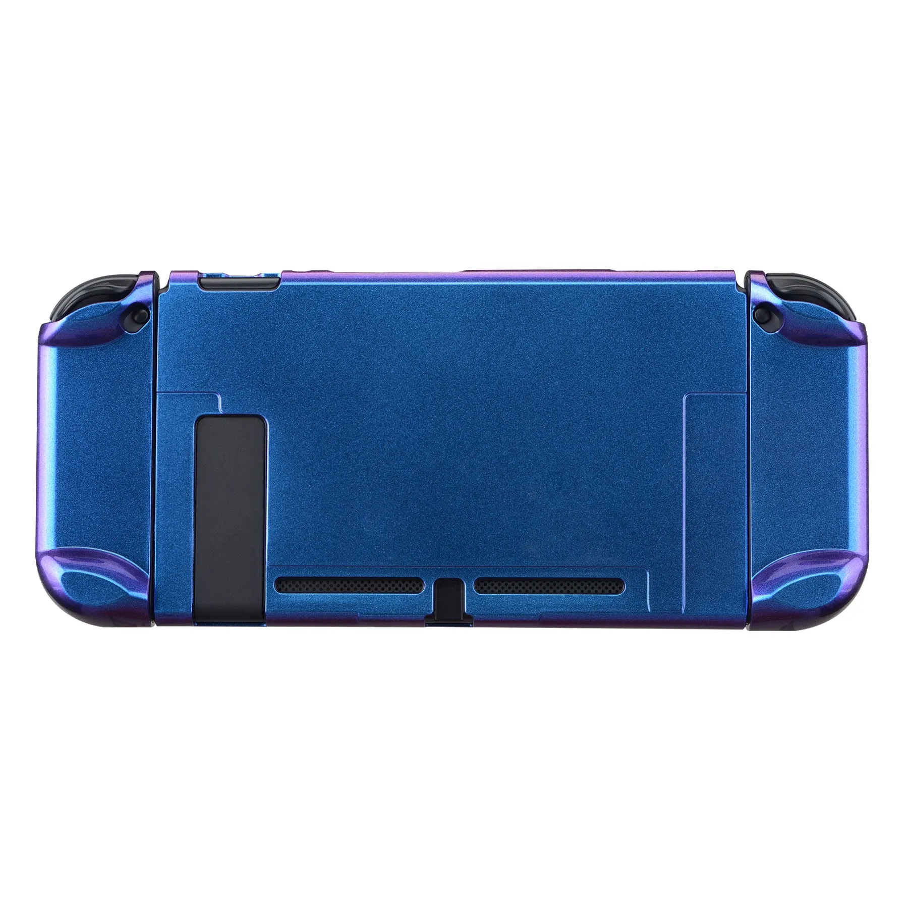 PlayVital Chameleon Purple Blue Glossy Back Cover for NS Switch Console, NS Joycon Handheld Controller Separable Protector Hard Shell, Customized Dockable Protective Case for NS Switch - NTP303