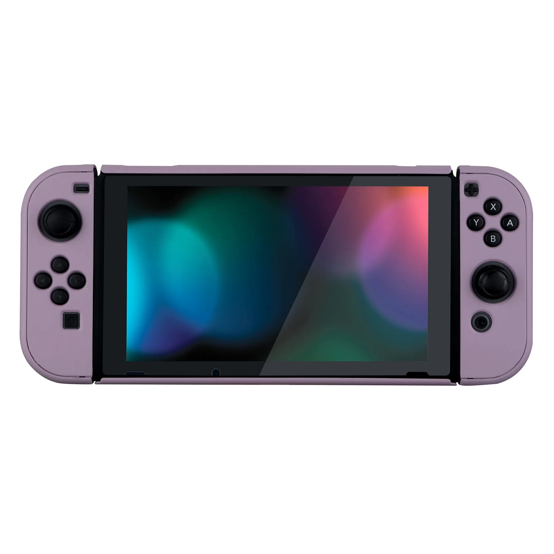 PlayVital Dark Grayish Violet Back Cover for Nintendo Switch Console, NS Joycon Handheld Controller Separable Protector Hard Shell, Soft Touch Customized Dockable Protective Case for Nintendo Switch - NTP328