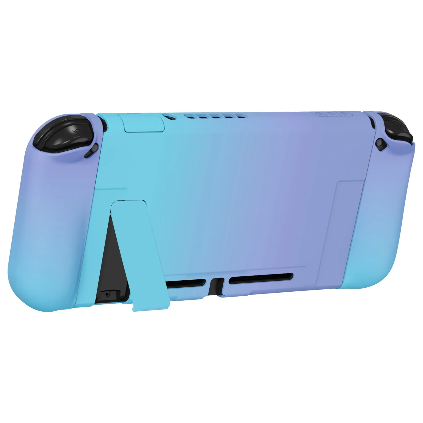 PlayVital UPGRADED Dockable Case Grip Cover for NS Switch, Ergonomic Protective Case for NS Switch, Separable Protector Hard Shell for Joycon - Gradient Violet Blue - ANSP3004