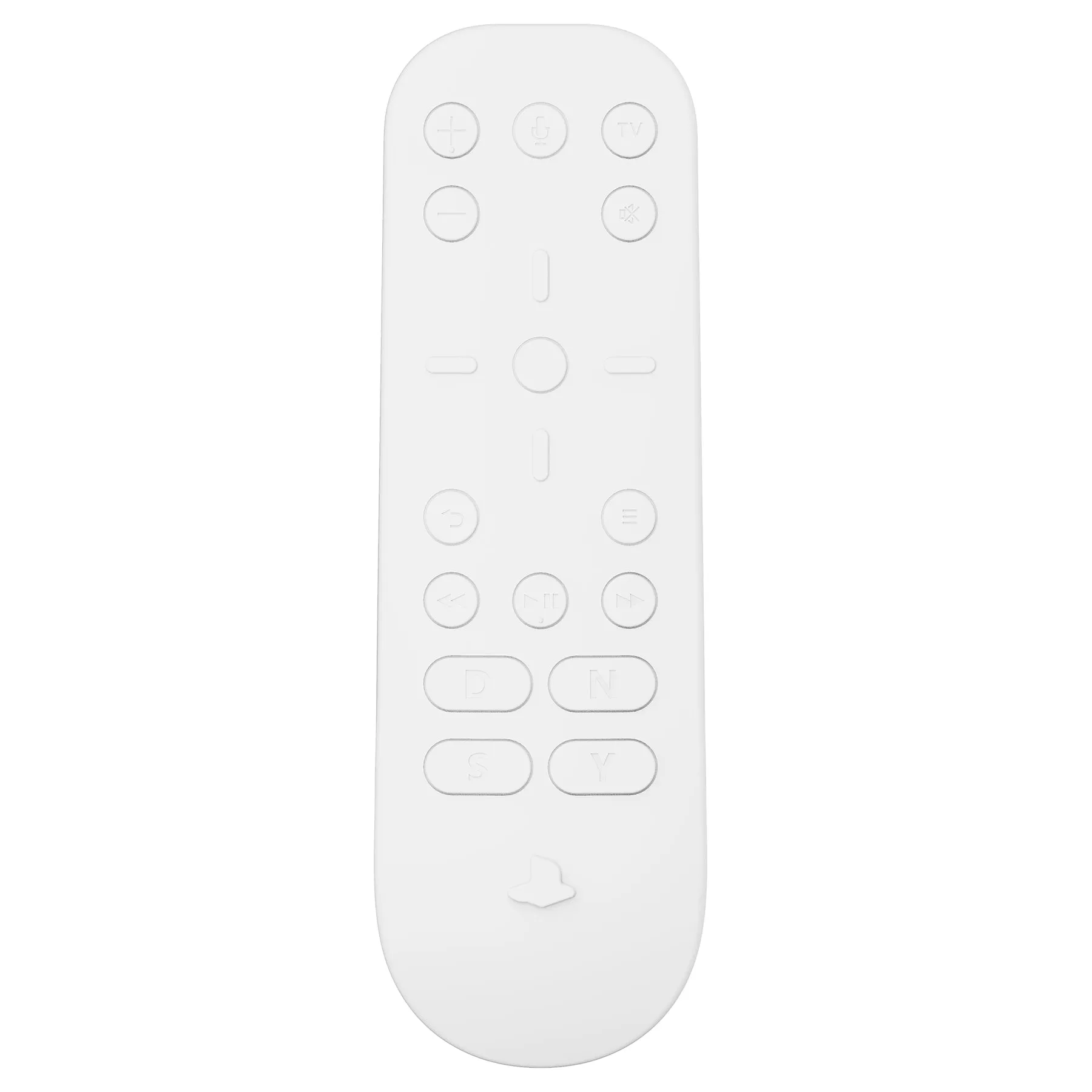 PlayVital White Silicone Protective Remote Case for PS5 Media Remote Cover, Ergonomic Design Full Body Protector Skin for PS5 Remote Control - PFPJ036