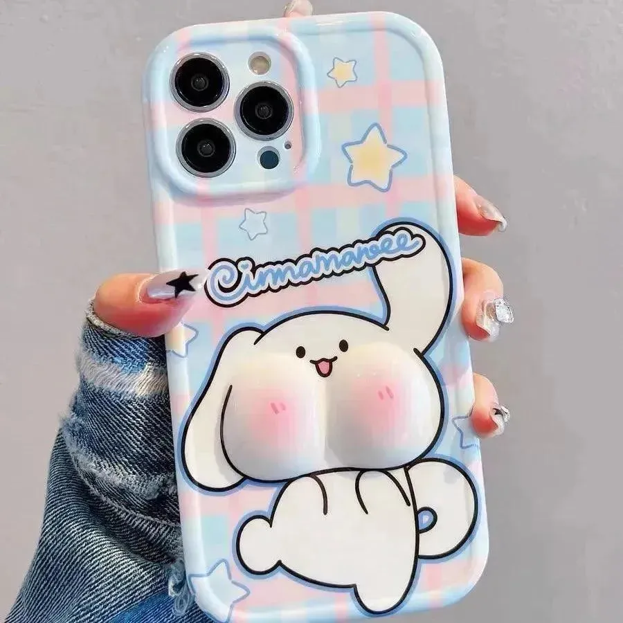 Plump Face Cinnamoroll Phone Case (For iPhones)