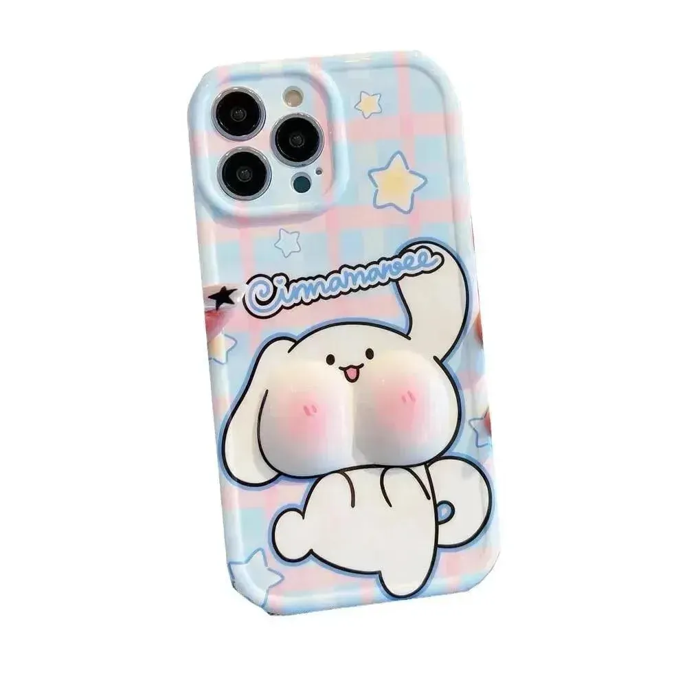 Plump Face Cinnamoroll Phone Case (For iPhones)