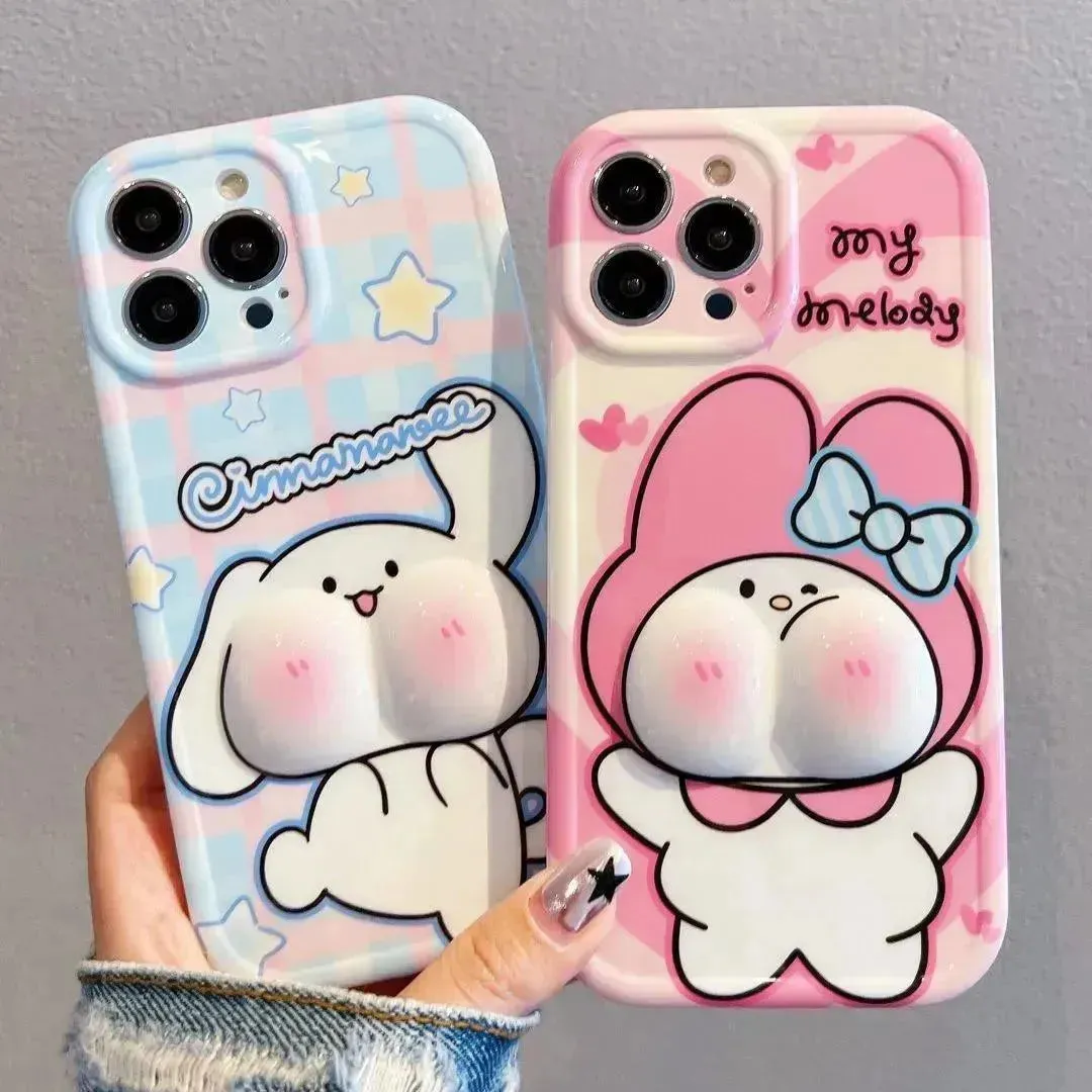 Plump Face Cinnamoroll Phone Case (For iPhones)