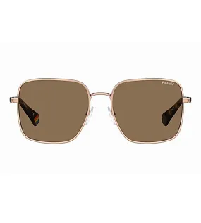 Polaroid Women's Brown Polarized Square Sunglasses