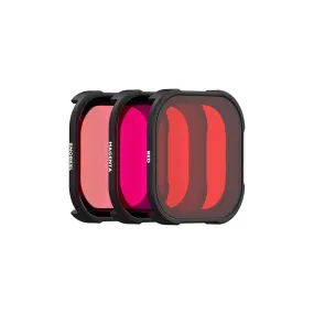 PolarPro 3-pack DiveMaster for HERO9/10/11/12 Black Protective Housing (Red/Magenta/Snorkel)