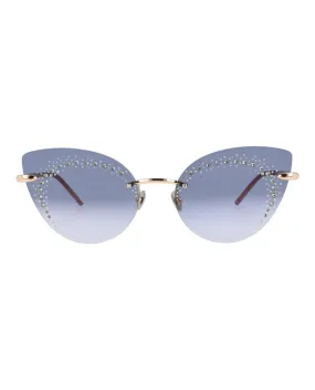 Pomellato Cat Eye-Frame Metal Sunglasses, style # PM0073S-30007866001