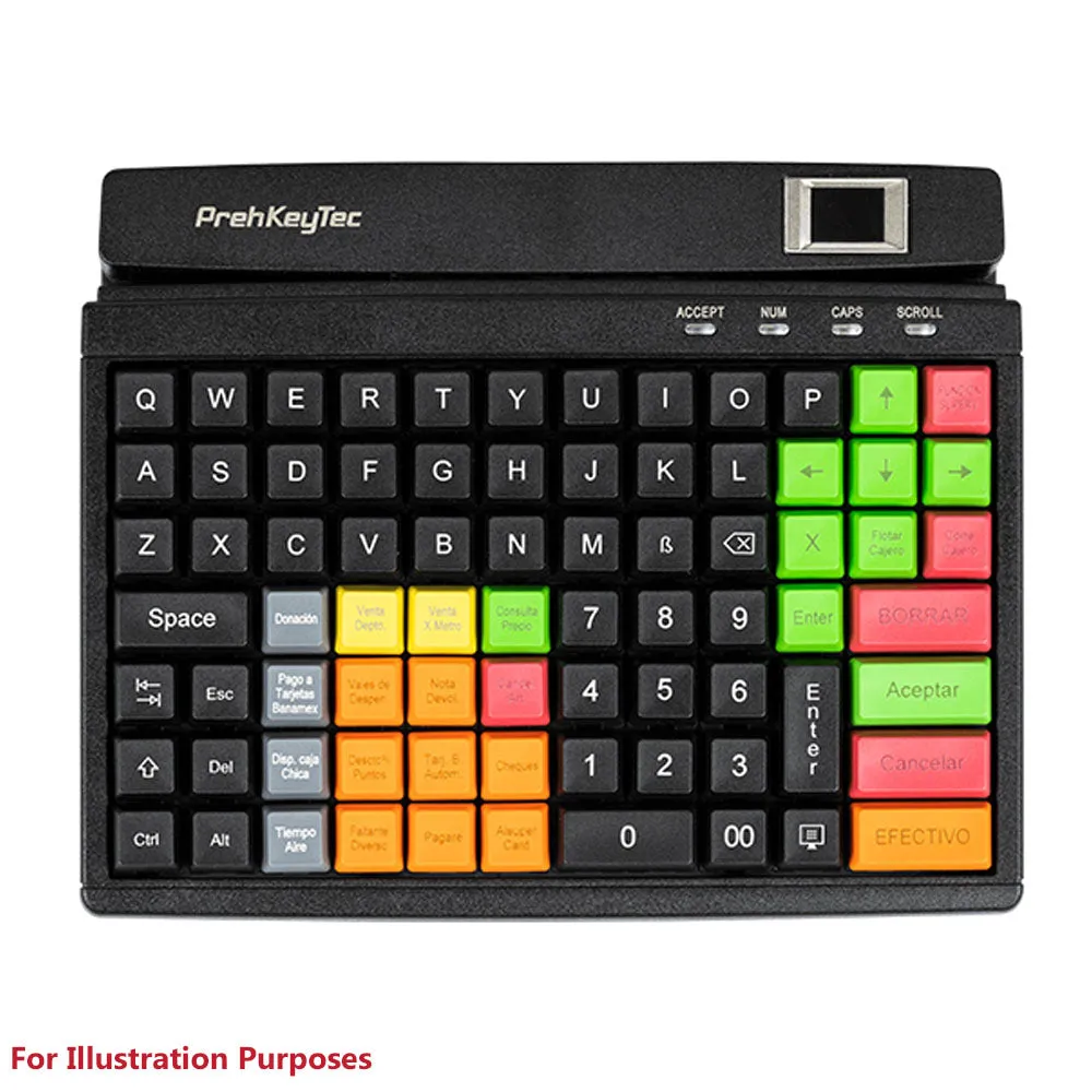 PrehKeyTec MCI 84 POS Keyboard with MSR Reader