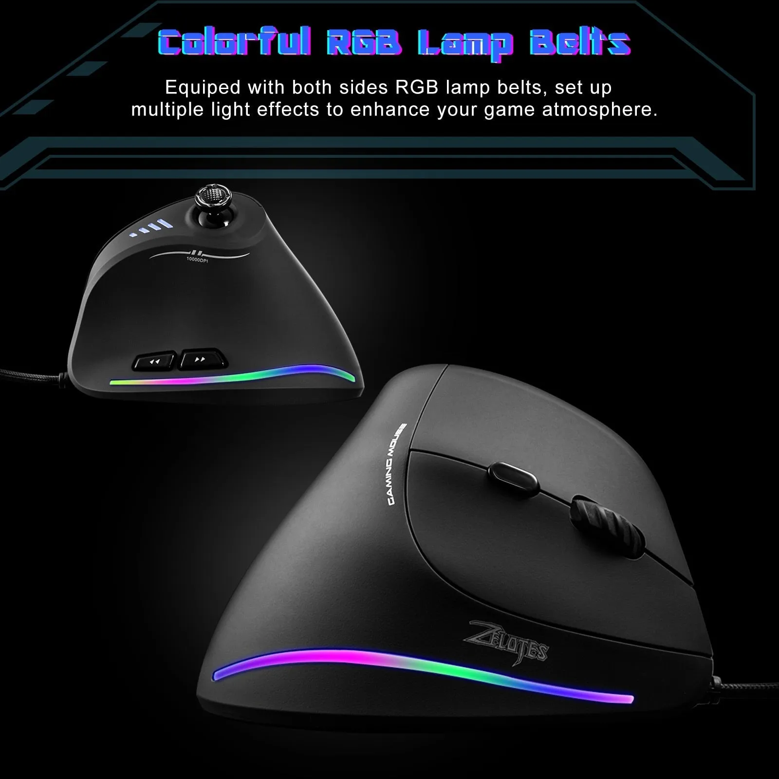 Programmable Ergonomic RGB Game Master Mouse