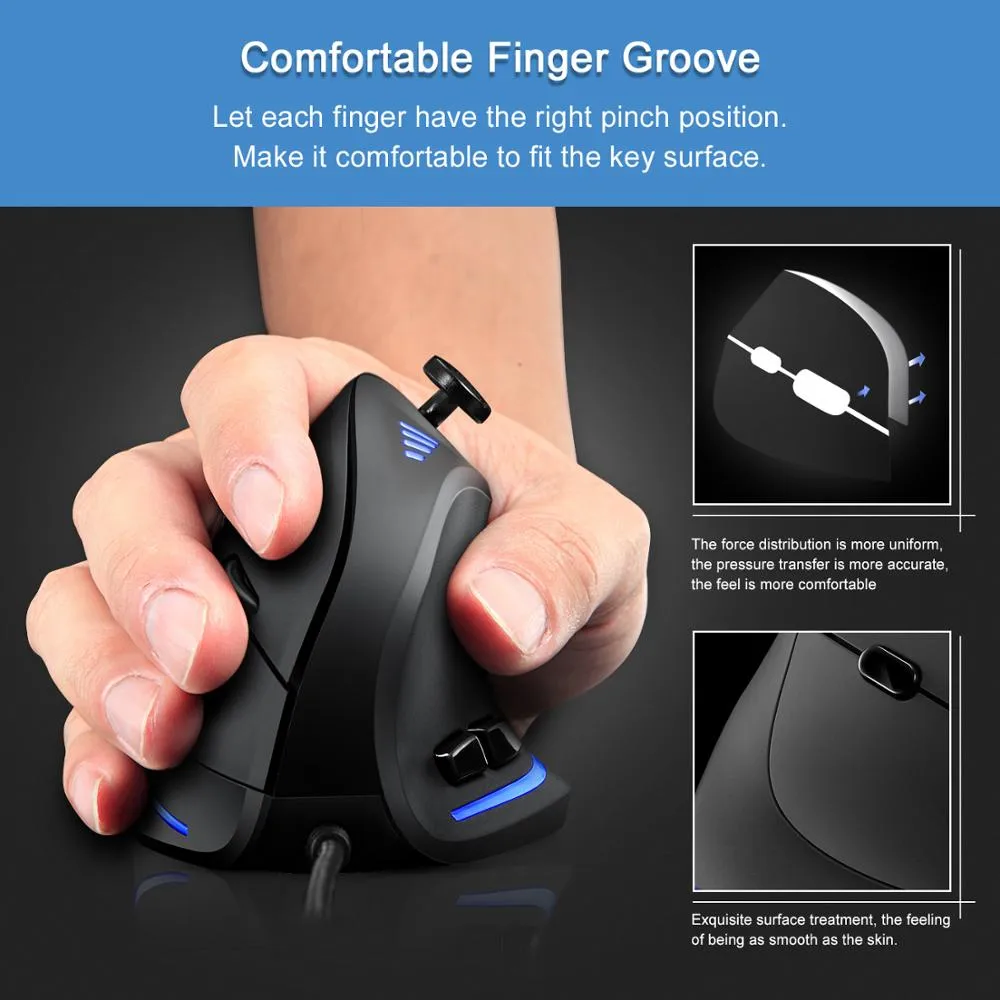 Programmable Ergonomic RGB Game Master Mouse