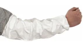 Protective Sleeve - DuPont Tyvek® 400 18" Long, Elastic at Both Ends, Serged Seams, White (Case of 100) TY500S