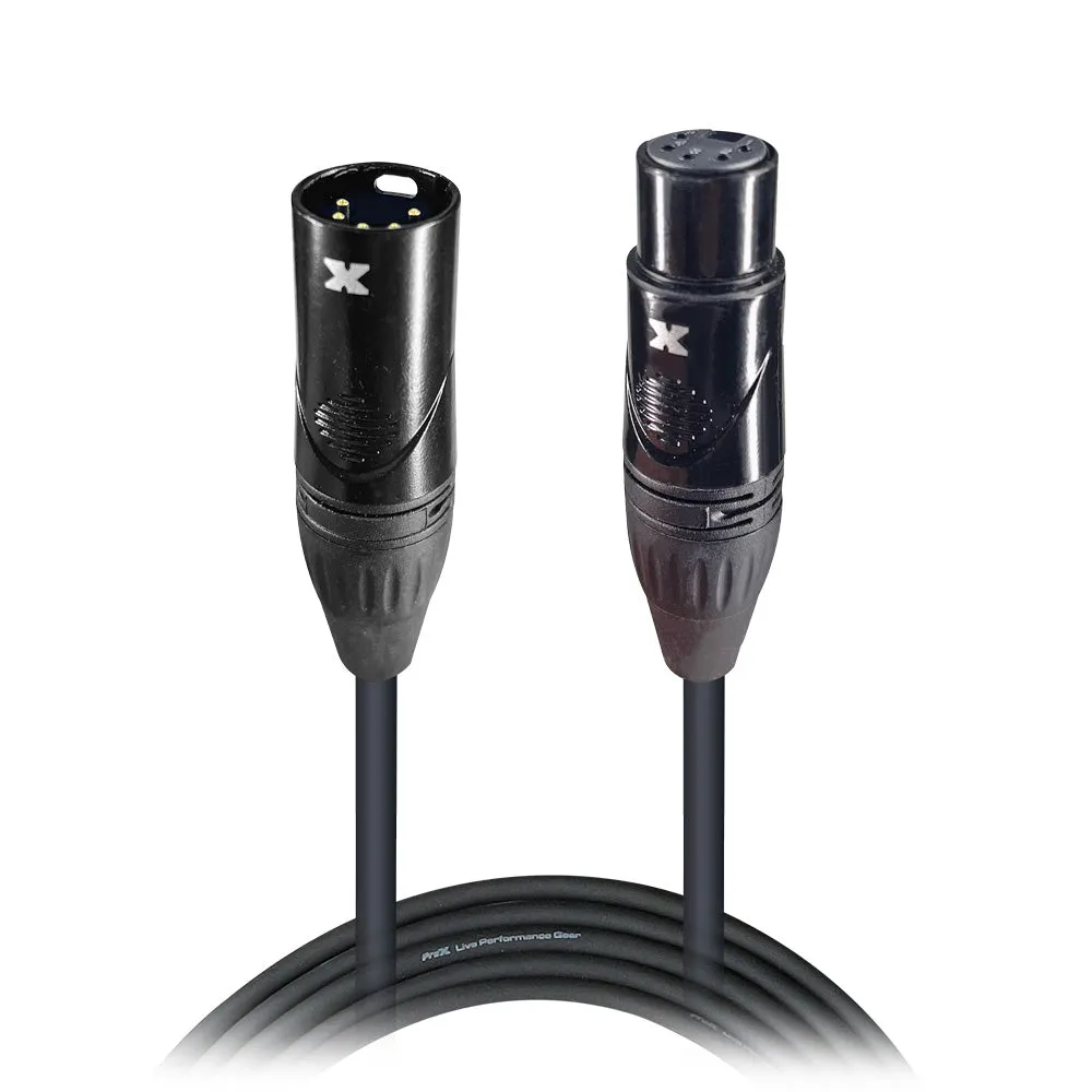 ProX XC-5PDMX10 10 Ft. DMX XLR5-M to XLR5-F High Performance Cable