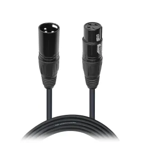 ProX XCP-DMX03 3 Ft. DMX XLR3-M to XLR3-F Premium Cable