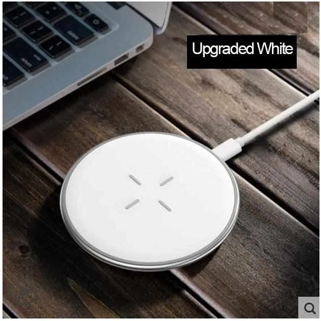 Qi Wireless Charger, 10W Fast Charger Alloy Base Low Temperature