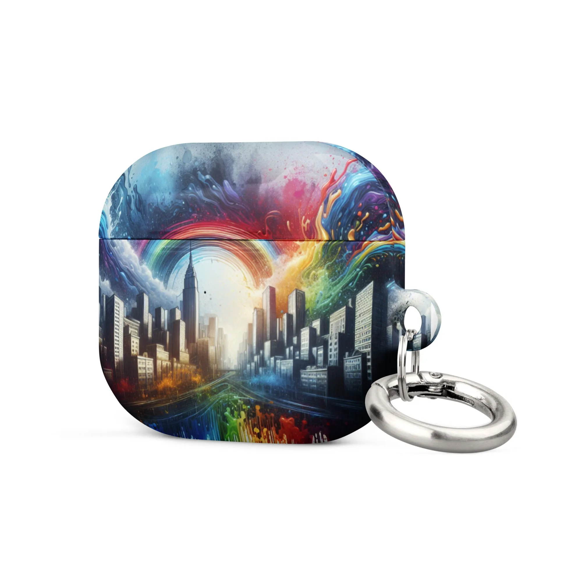 Rainbow City AirPods® Case | Premium Impact Protection | Metal Carabiner | Scratch & Drop Proof