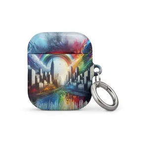 Rainbow City AirPods® Case | Premium Impact Protection | Metal Carabiner | Scratch & Drop Proof