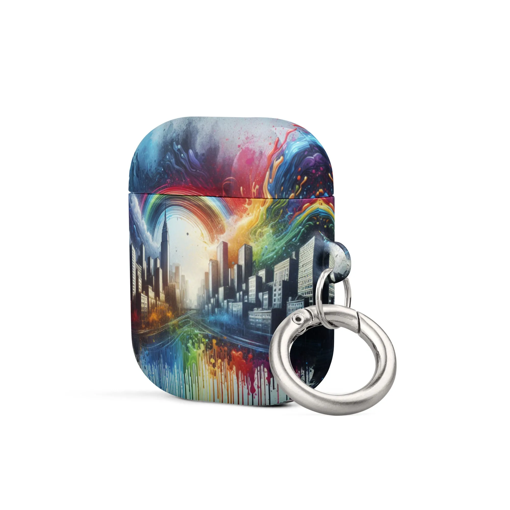 Rainbow City AirPods® Case | Premium Impact Protection | Metal Carabiner | Scratch & Drop Proof