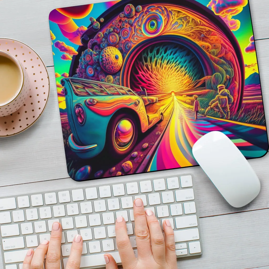 RAINBOW ROAD MOUSE PAD | ACIDMATH AI