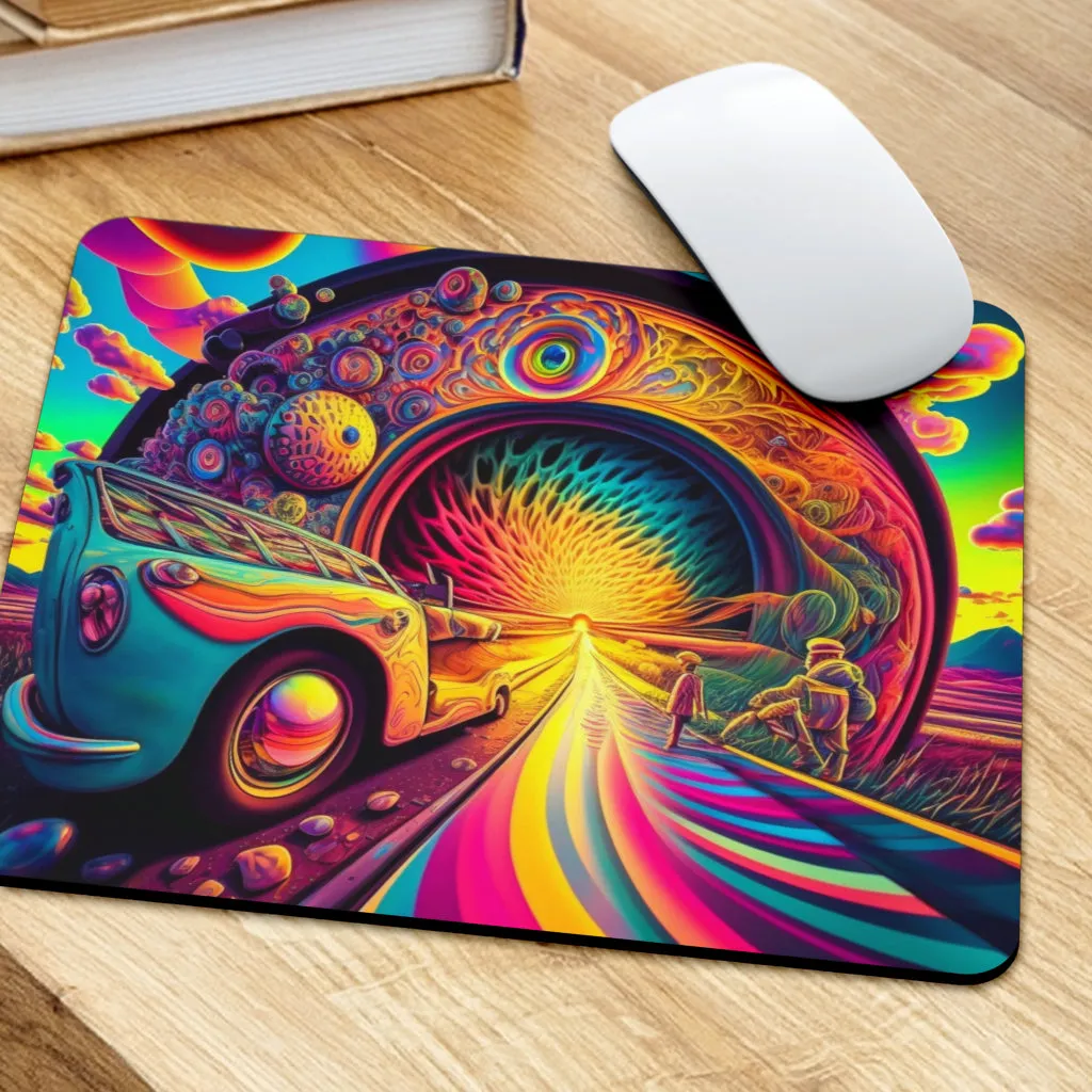 RAINBOW ROAD MOUSE PAD | ACIDMATH AI