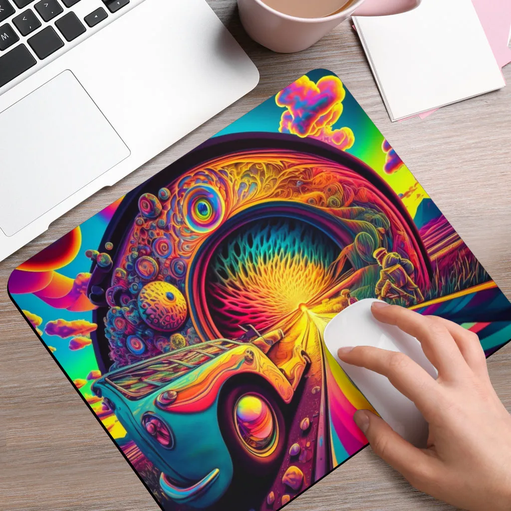 RAINBOW ROAD MOUSE PAD | ACIDMATH AI