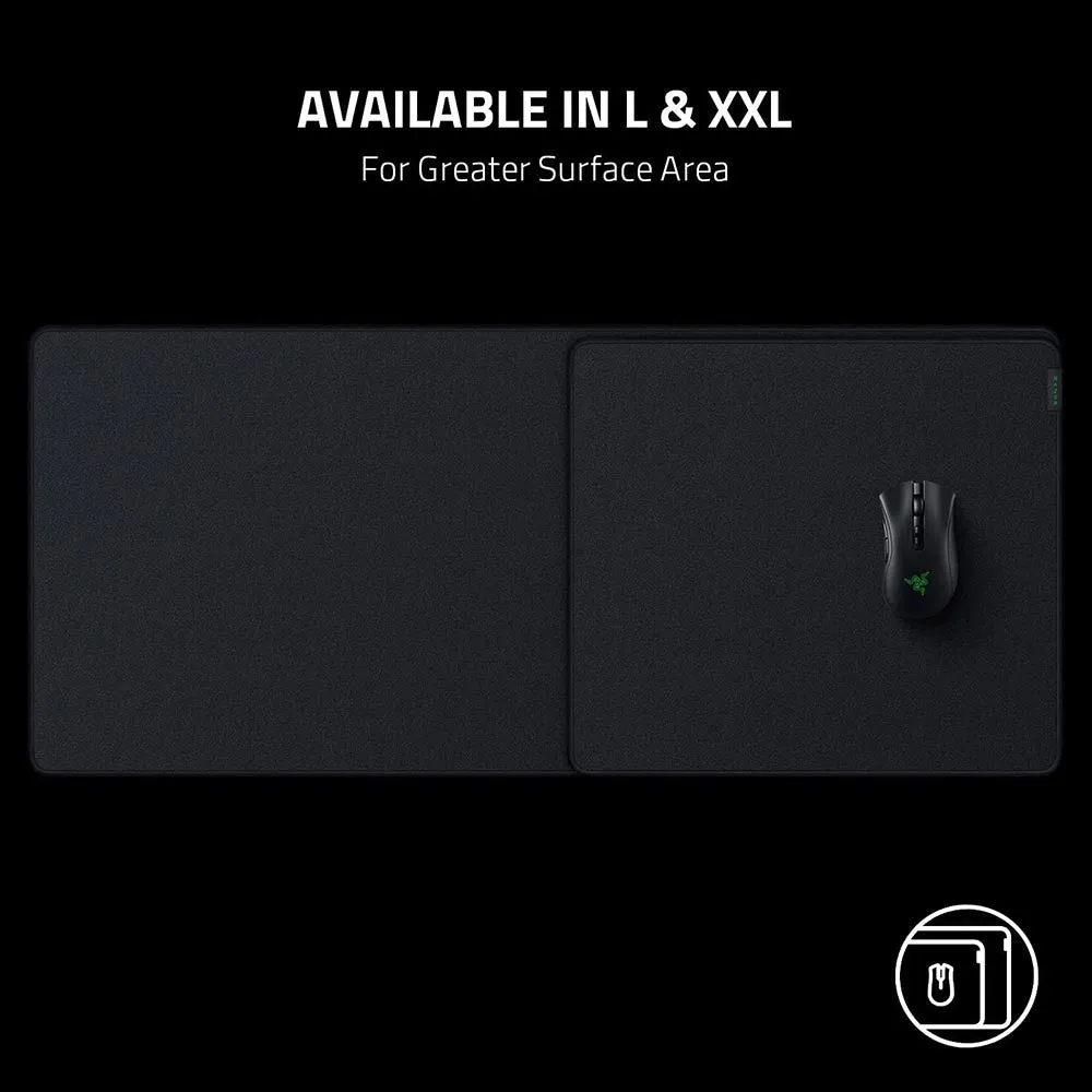 Razer Mouse Mat Strider Hybrid with a Soft Base & Smooth Glide: Firm Gliding Surface - Anti-Slip Base - Rollable & Portable - Anti-Fraying Stitched Edges - Water-Resistant - XX Large