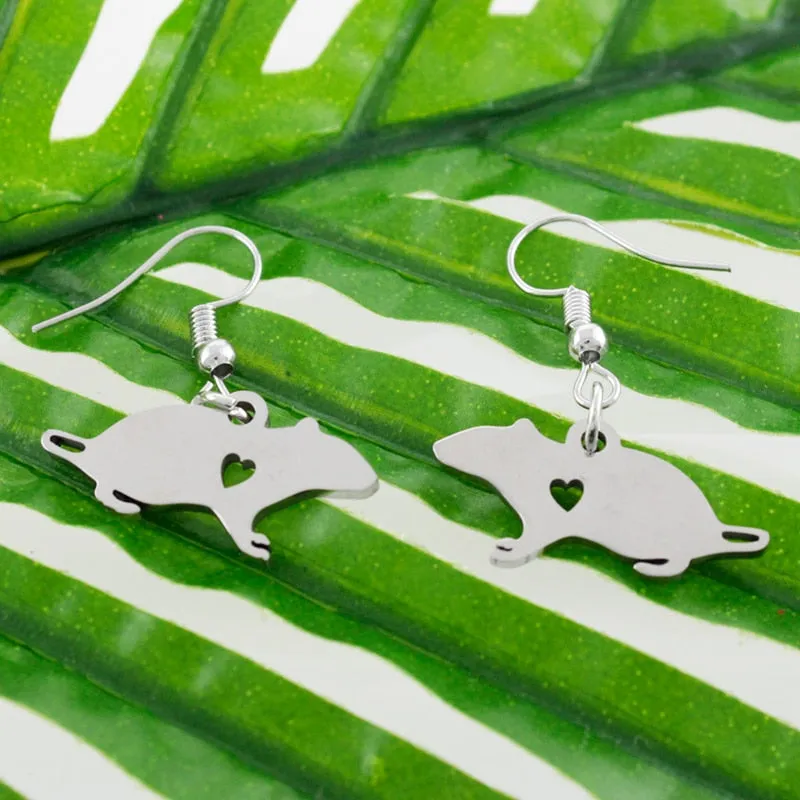 Realistic Rat shaped earrings (2 pairs pack)