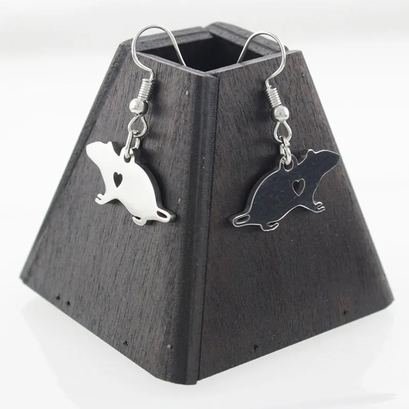 Realistic Rat shaped earrings (2 pairs pack)