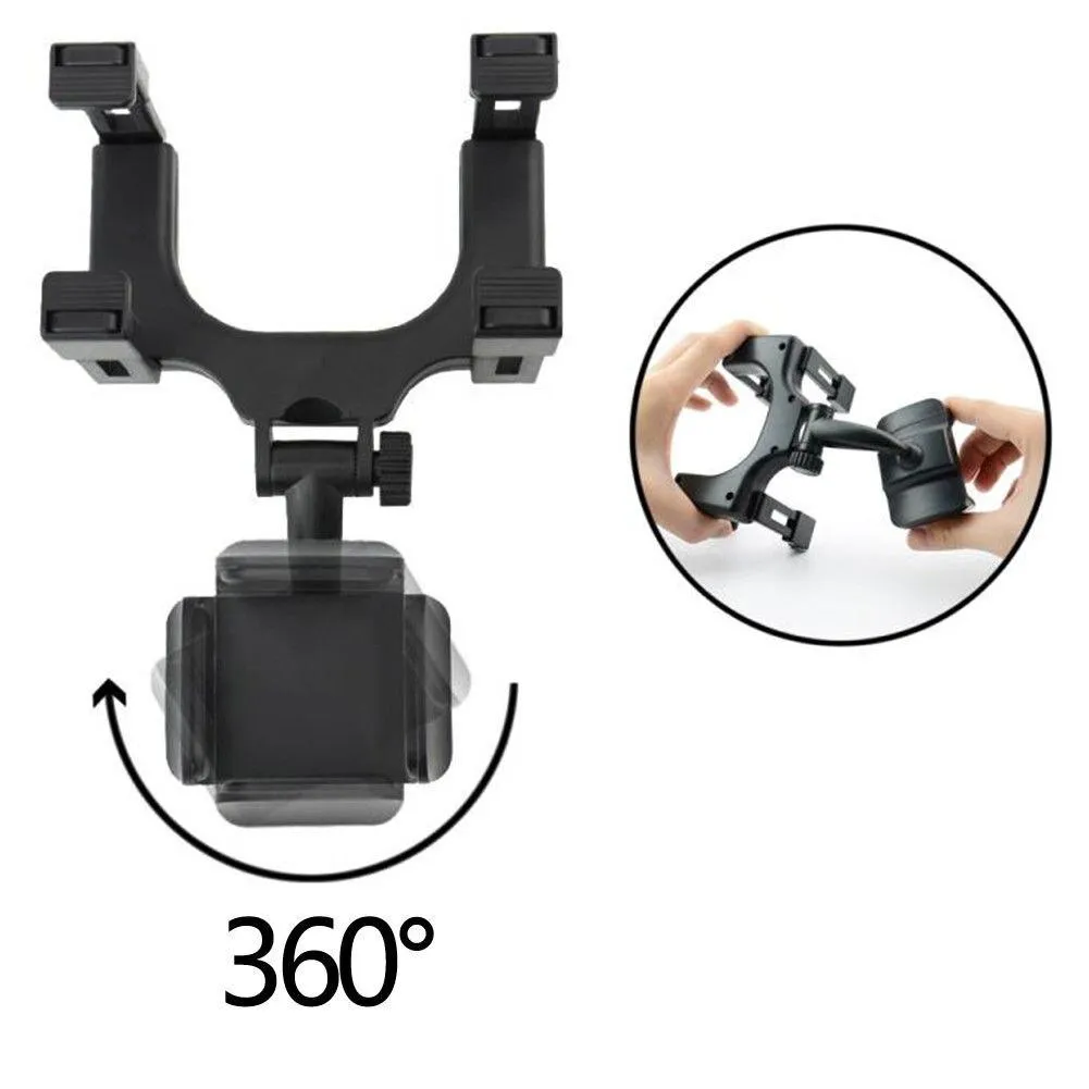 Rear View Mirror Phone Holder Mount