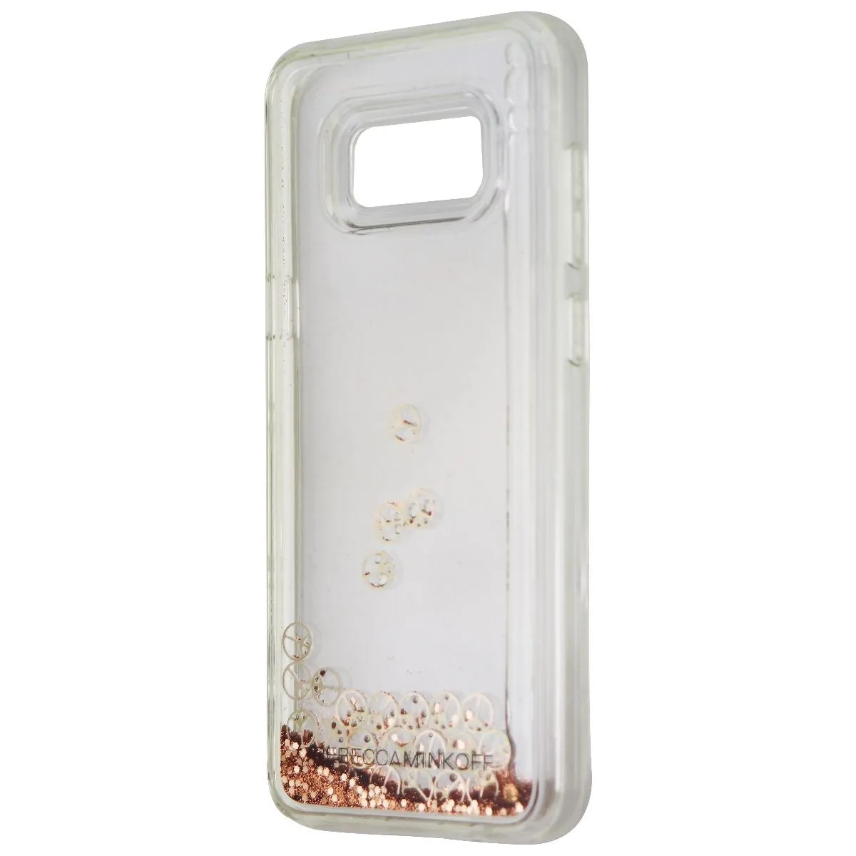 Rebecca MinkOff Glitterfall Case for Samsung Galaxy (S8 ) - Rose Gold Peace Sign