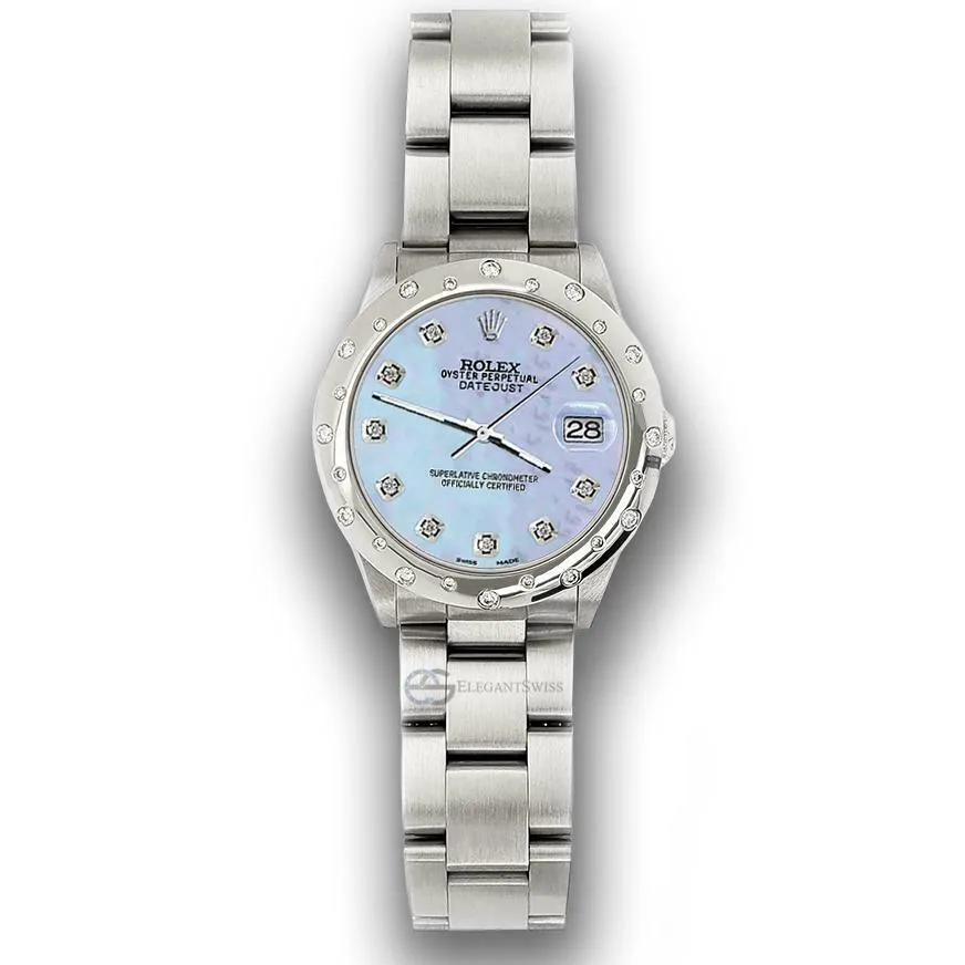 Rolex Datejust Midsize 31mm Domed 24 Diamonds Bezel/Purple MOP Dial Watch 78240 TFJ-142508779