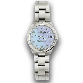 Rolex Datejust Midsize 31mm Domed 24 Diamonds Bezel/Purple MOP Dial Watch 78240 TFJ-142508779