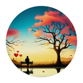 Romantic Sunset Mouse Pad - Cozy Desk Accessory for Lovebirds