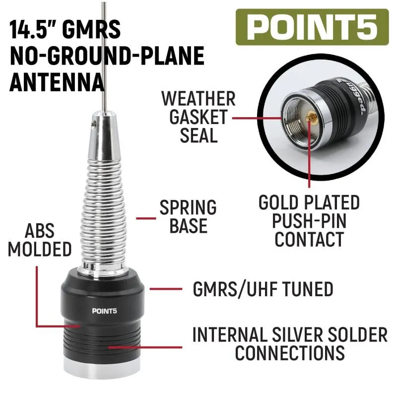 Rugged Radios Adventure Radio Kit - GMR25 Waterproof GMRS and External Speaker