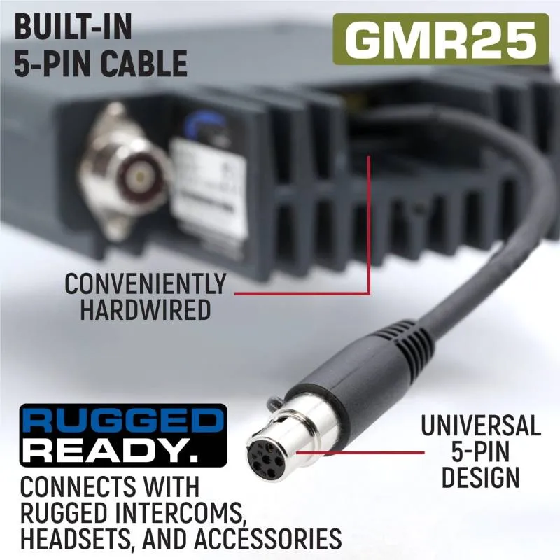 Rugged Radios Adventure Radio Kit - GMR25 Waterproof GMRS and External Speaker