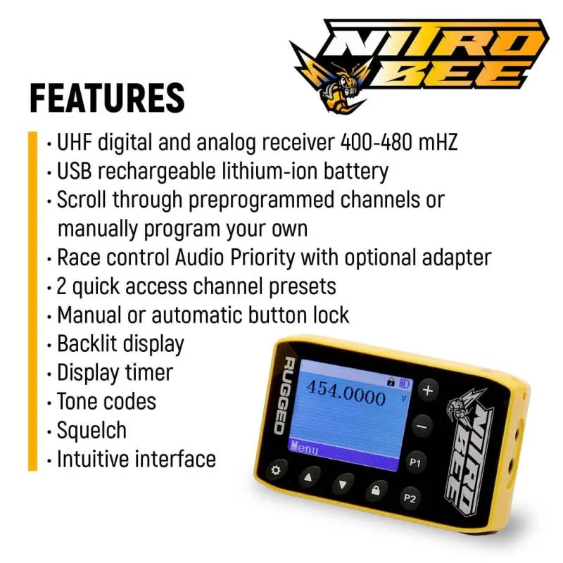 Rugged Radios Nitro Bee Xtreme UHF Receiver