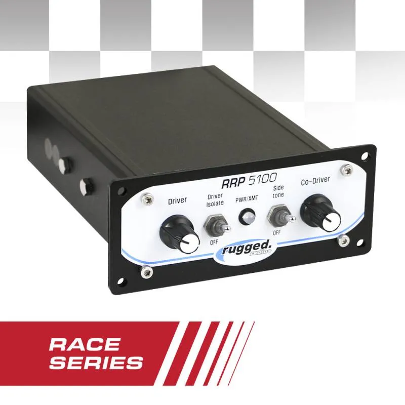 Rugged Radios RRP5100 PRO Race Series Panel Mount 2 Person Intercom - DSP Chips