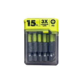 RYOBI 2 in. Bulk Impact Drive Bit Set (15-Piece)