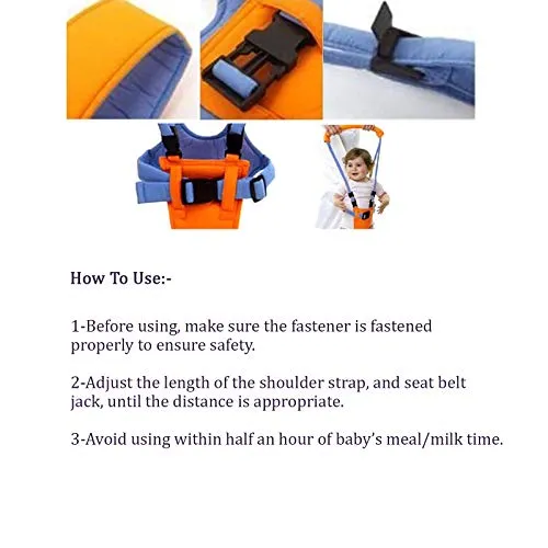 Safe-O-Kid- Child Walking Harness Safety Belt- (Orange & Blue)