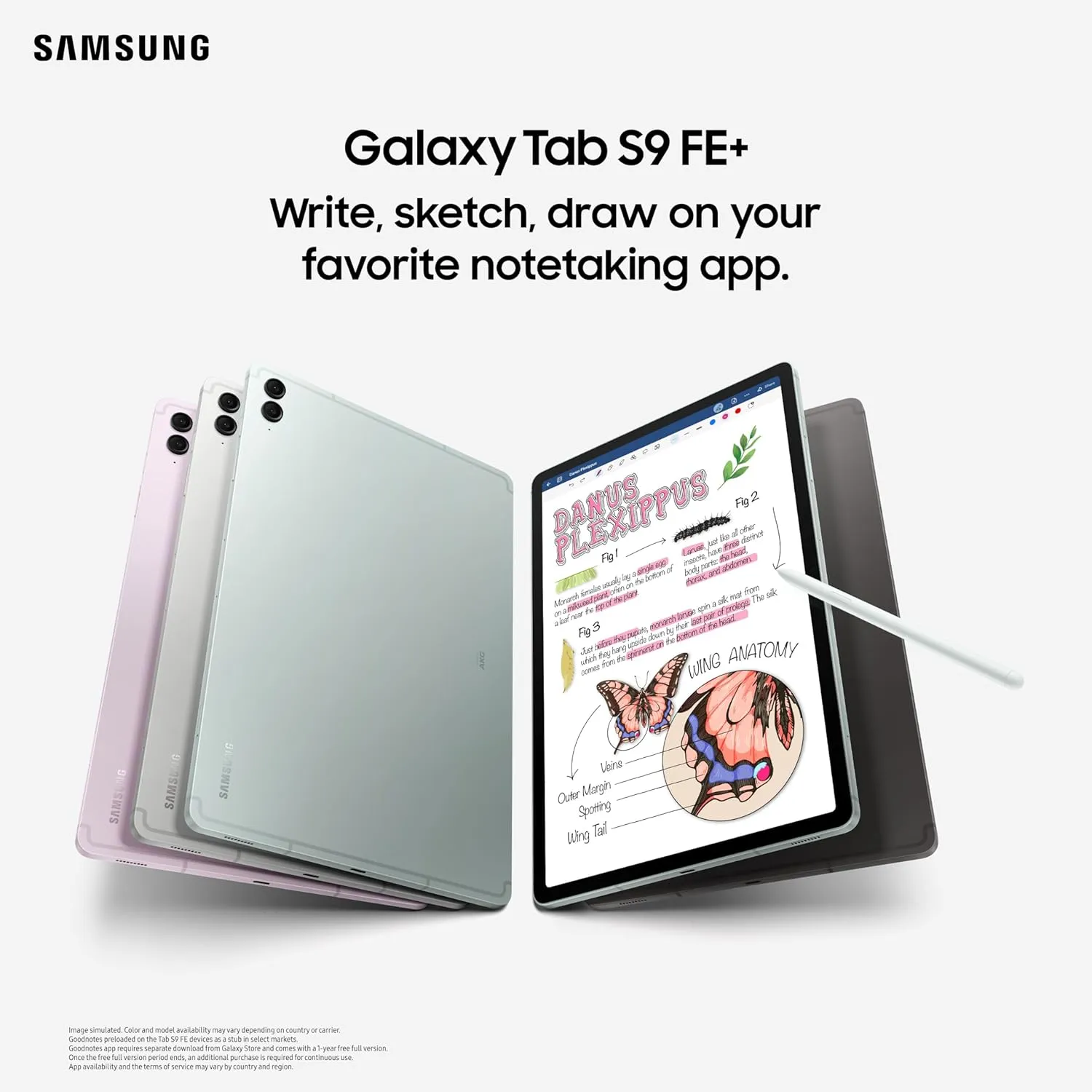 Samsung Galaxy Tab S9 FE 27.69 cm (10.9 inch) Display, RAM 8 GB, ROM 256 GB Expandable, S Pen in-Box, Wi-Fi, IP68 Tablet, Silver