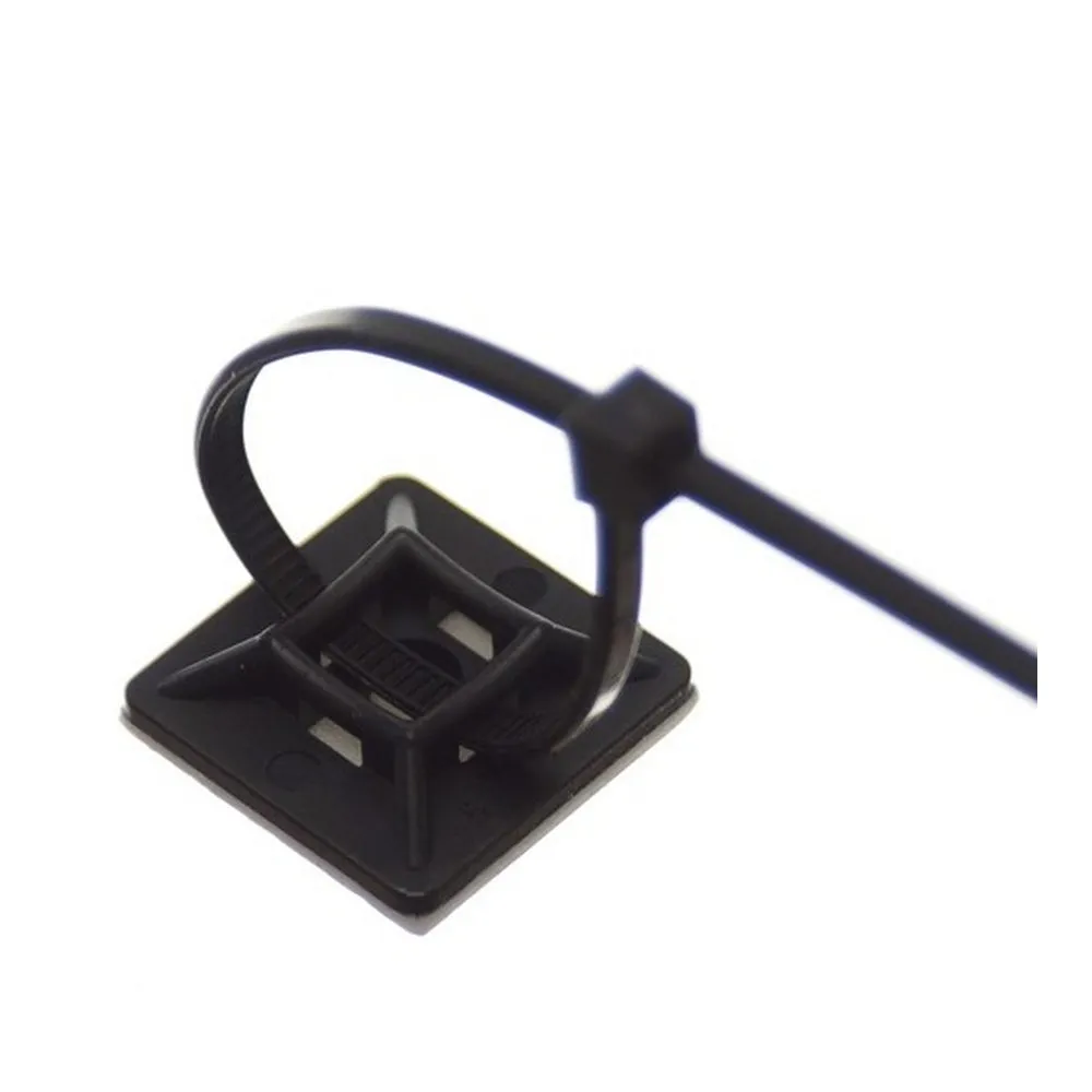 Self Adhesive Cable Tie Mount >4.6mm Tie Width (Pack of 100)