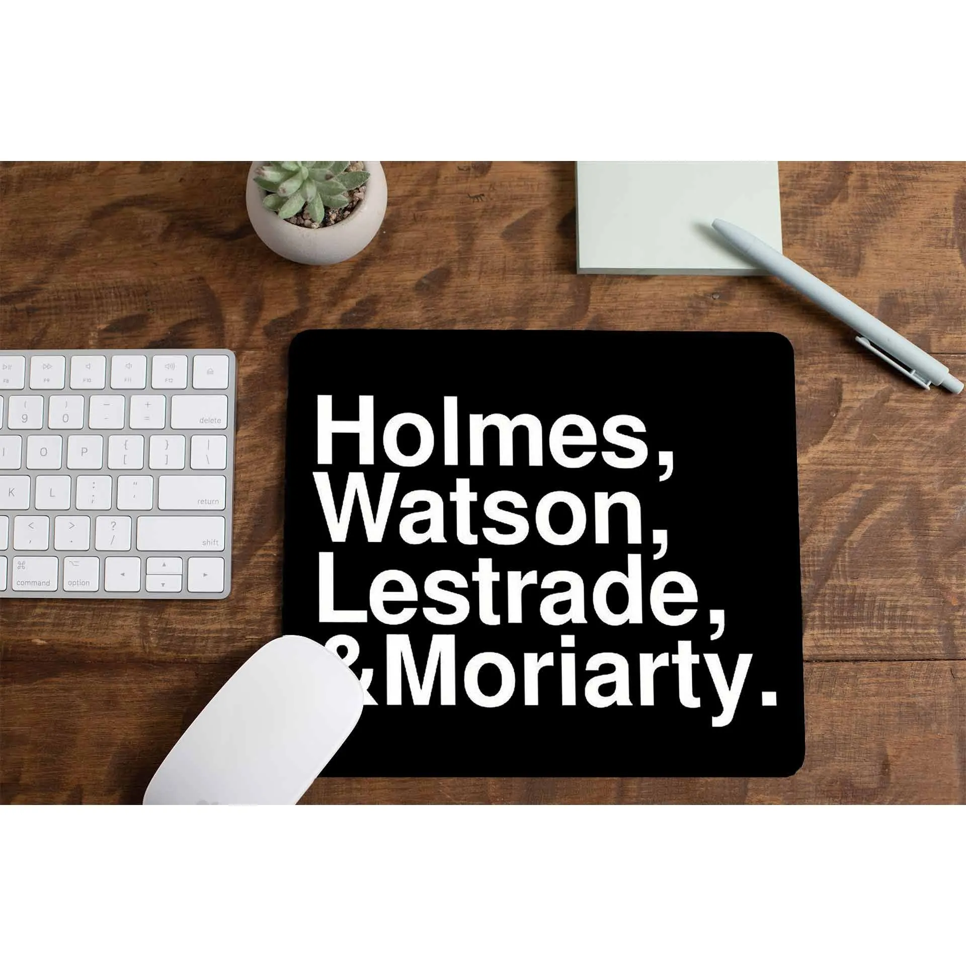 Sherlock Mousepad - Holmes, Watson, Lestrade & Moriarty