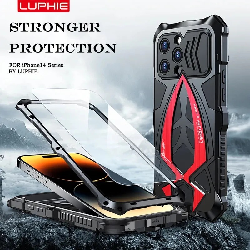 Shockproof Armor Metal Phone Case For iPhone