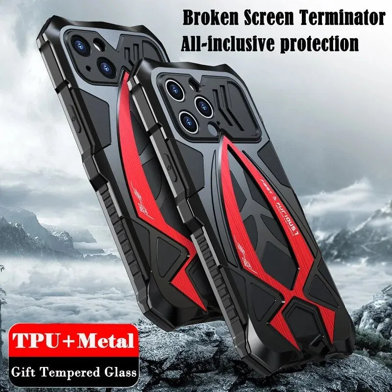 Shockproof Armor Metal Phone Case For iPhone