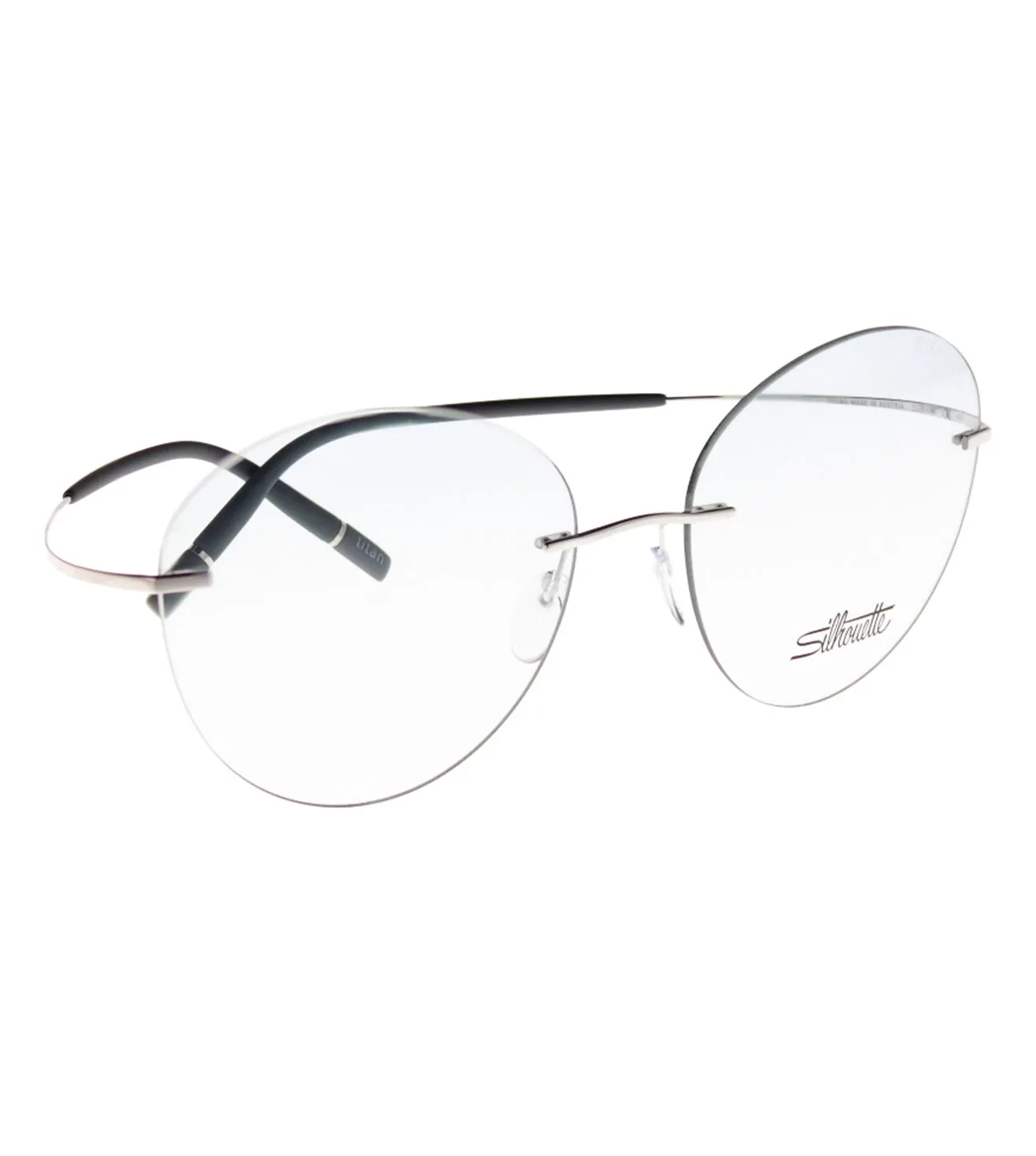 Silhouette Women's Spheric Silver Cat-Eye Optical Frame