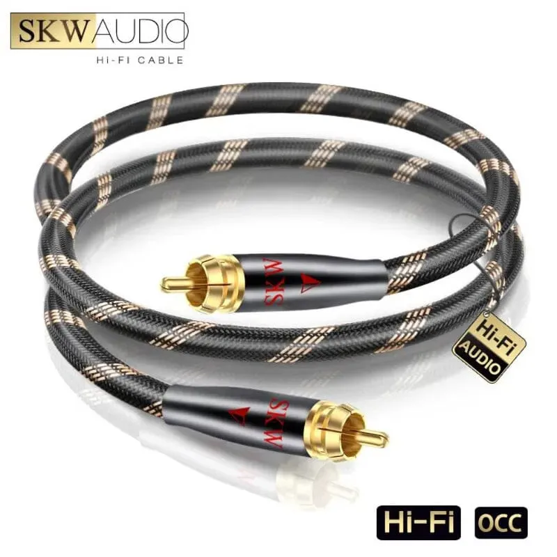 SKW BG01 / BG-01 RCA Audio Cable Male to Male Subwoofer Digital Coaxial HiFi Cable