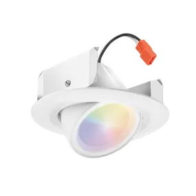 Smart LED Gimbal Trim Kit with RGBW Color Changing Functionality- 5/6 Inch