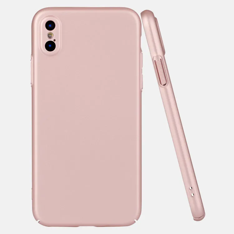 Soft touch coated hard PC case for iPhone X